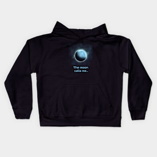 The Moon Calls Me Kids Hoodie